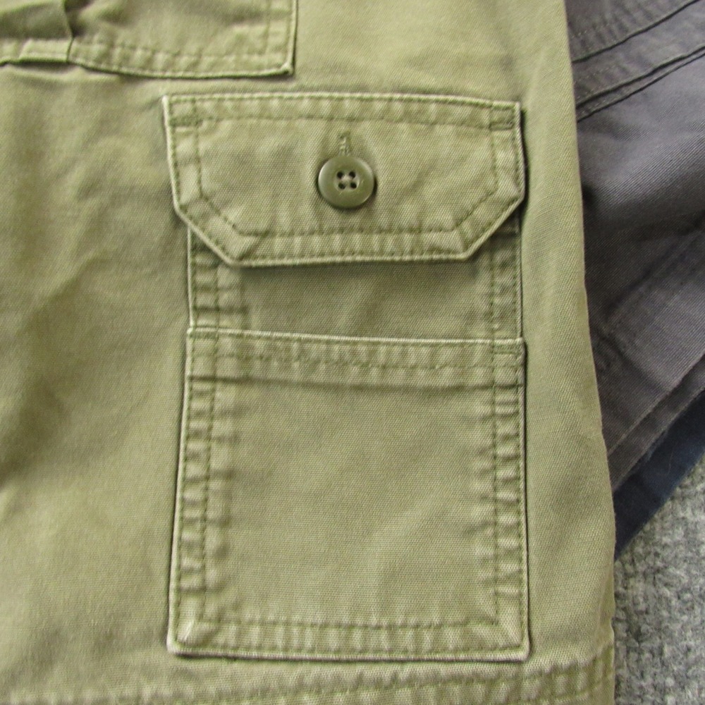 Cabelas Cargo Shorts Mens 48 Grey Blue Green Canvas‎ Big & Tall Outdoor Lot Of 3 - Picture 15 of 16